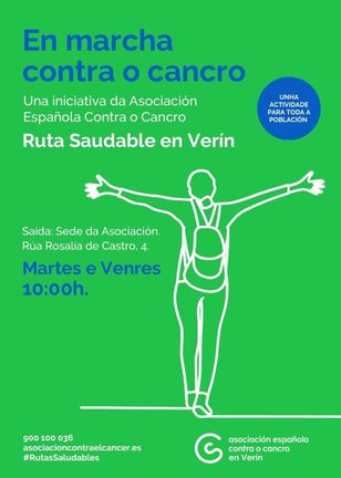 En marcha contra o cancro, camiñadas saúdables. Asociación Española contra o cancro Verín